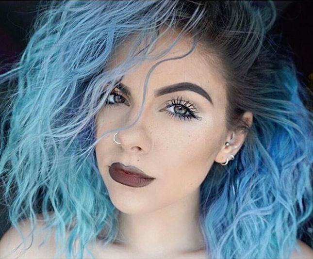 Airy Blue Curly Hair Color Ideas