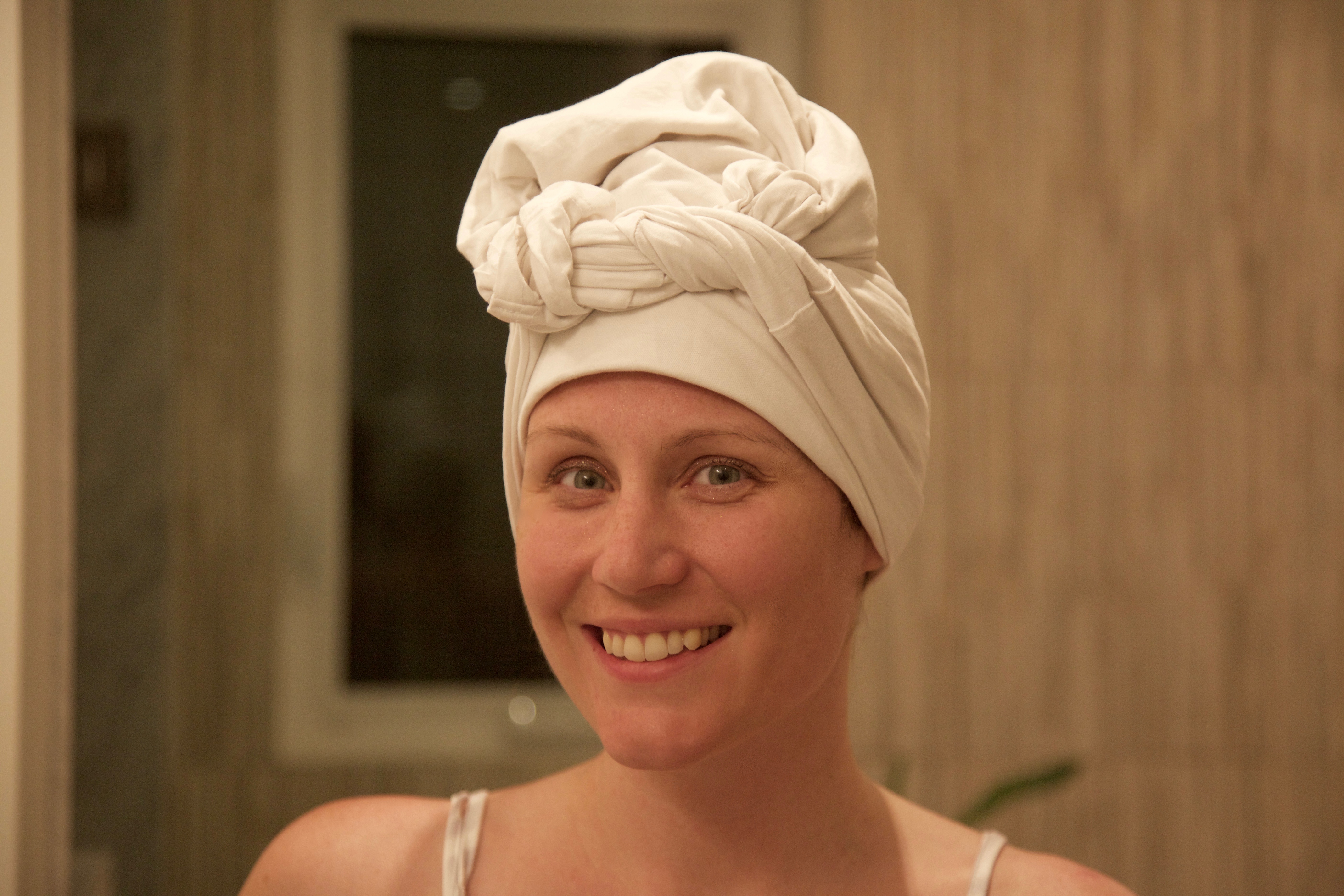 How to Plop Curly Hair Turban Plop