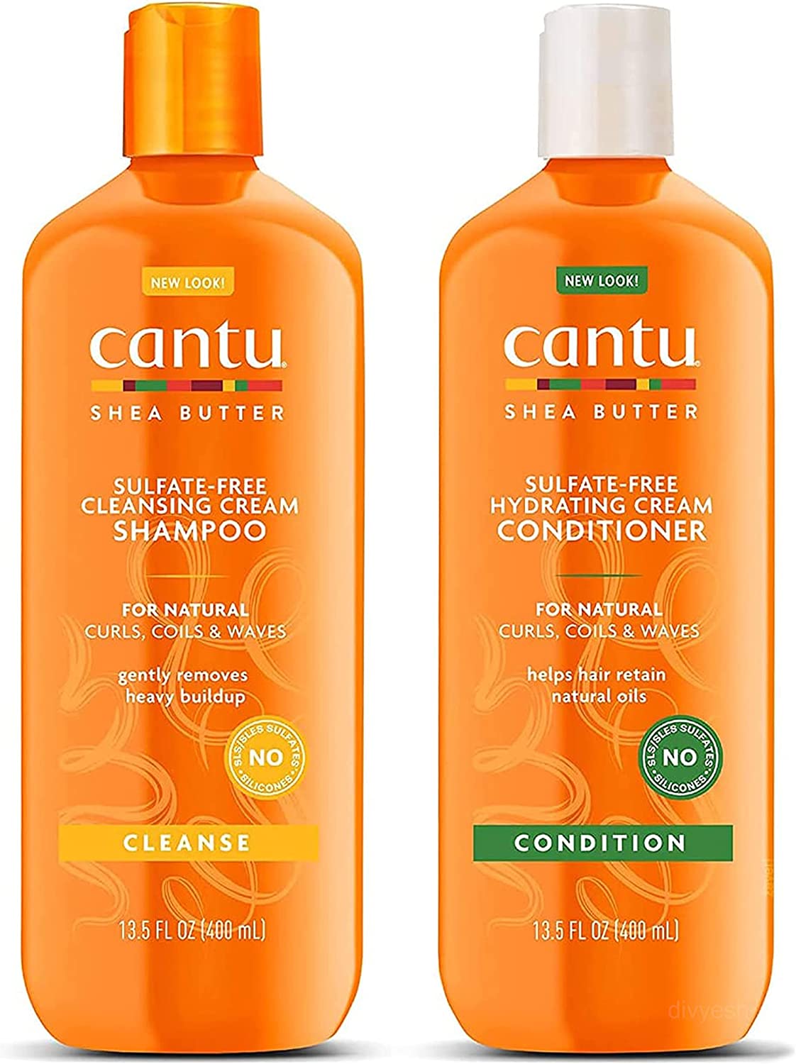 Cantu Shea Butter Sulfate-Free Cleansing Cream Shampoo & Hydrating Cream Conditioner