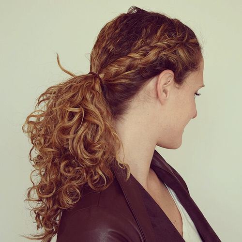 curly side braid