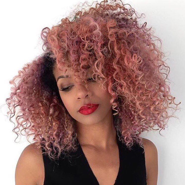 Dusty Cedar Curly Hair Color Ideas