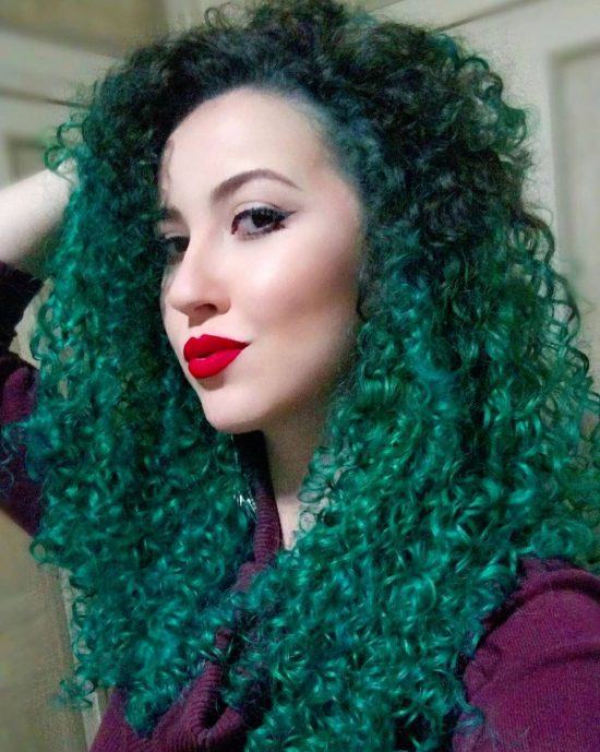 Lush Meadow Curly Hair Color Ideas