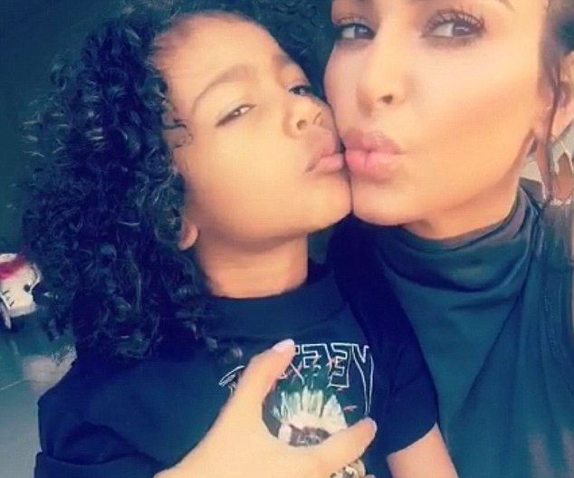 North West curly hair